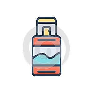 Color illustration icon for Edt, usb and plug
