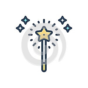 Color illustration icon for Effect, impact and magic