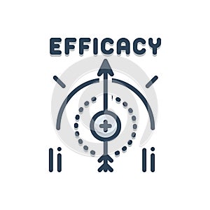 Color illustration icon for Efficacy, impact and influence