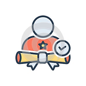 Color illustration icon for Eligible, deserving and capable