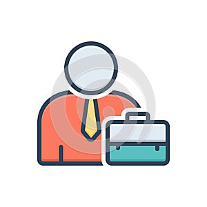 Color illustration icon for Employee, worker and roustabout