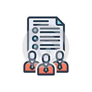 Color illustration icon for Employment, recruitment and enrollment