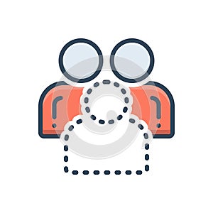 Color illustration icon for Enablers, group and support