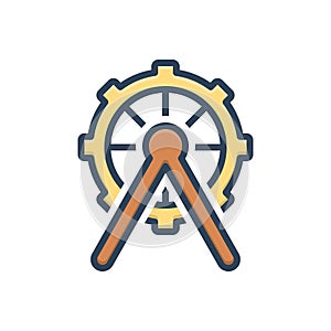 Color illustration icon for Entertaining, amusing and engrossing