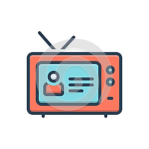 Color illustration icon for Episode, dramatic event and action