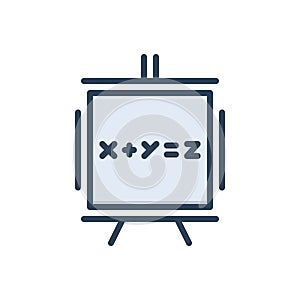 Color illustration icon for Equation, naturalization and sum