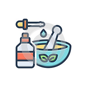 Color illustration icon for Essentials, necessary and natural