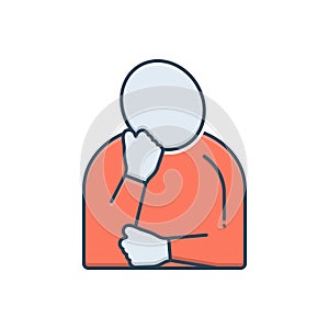 Color illustration icon for Extreme fatigue, demotivation and irresponsible