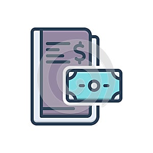 Color illustration icon for Fees, in choice and price