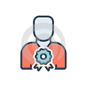 Color illustration icon for Fit, qualified and deserving
