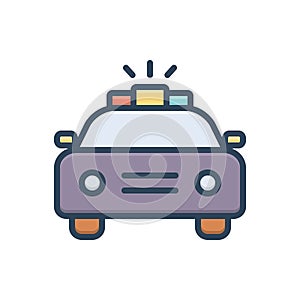 Color illustration icon for Flashers, siren and alarm