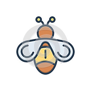 Color illustration icon for Fly, drake and blowfly