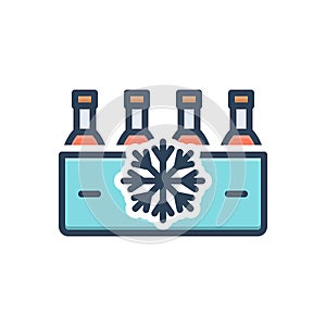 Color illustration icon for Freeze, steady and refrigerate