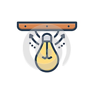 Color illustration icon for Frequently, repeatedly and electric