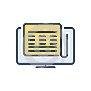 Color illustration icon for Frontpage, flyleaf and title