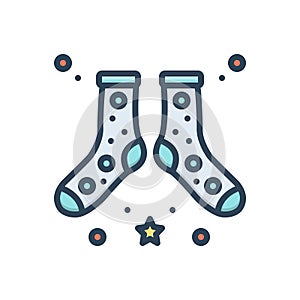 Color illustration icon for Fuzziness, socks and nudes