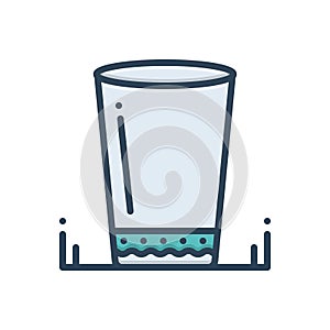 Color illustration icon for Glass, sandblast and glasswork