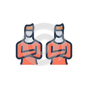 Color illustration icon for Guys, fellow and gentleman