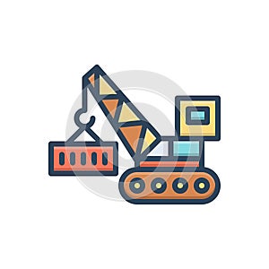 Color illustration icon for Heavy, weighty and goods