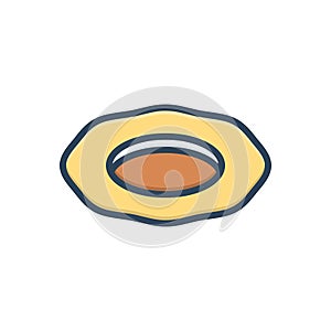 Color illustration icon for Hole, orifice and muddy