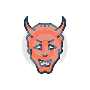 Color illustration icon for Horrible, horrific and alarming