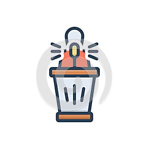 Color illustration icon for Host, anchor and entertainer
