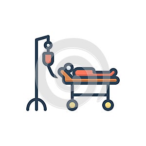 Color illustration icon for Illness, ailment and sick