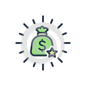 Color illustration icon for Incentive, boost and bonus