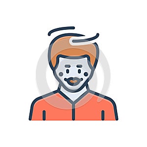 Color illustration icon for Innocent, candid and guilt