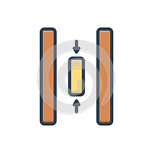 Color illustration icon for Within, inside and between