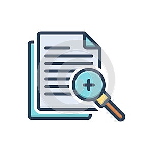 Color illustration icon for Inspection, oversight and supervision