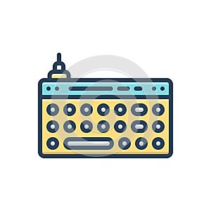 Color illustration icon for Keyboards, hardware and computer