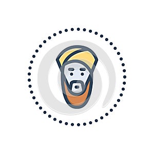 Color illustration icon for Laden, fraught and sag