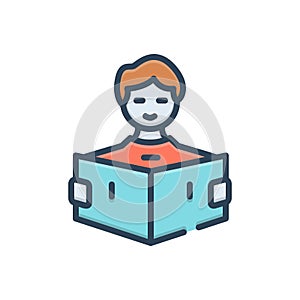 Color illustration icon for Learn, read and study