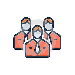 Color illustration icon for Managers, stewards and directors