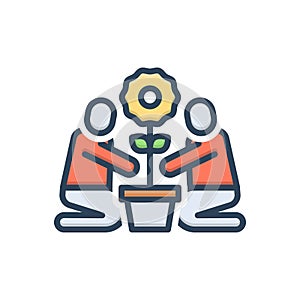 Color illustration icon for Meaningful, essential and relevant