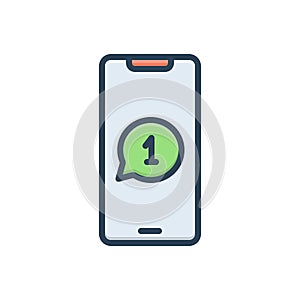 Color illustration icon for Message, news and report