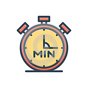 Color illustration icon for Min, accurate and chronometer