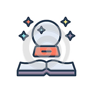 Color illustration icon for Mystery, secret and enigma
