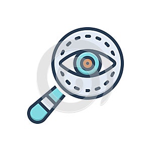 Color illustration icon for Mystery, secret and secrecy