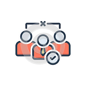 Color illustration icon for Nomination, enrolment and select