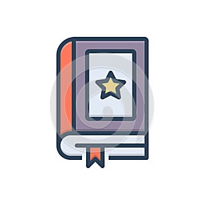 Color illustration icon for Novels, fiction and story