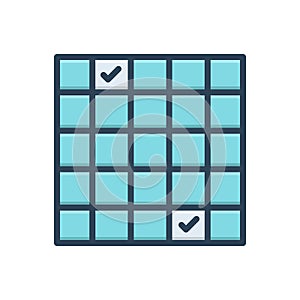 Color illustration icon for Occasionally, seldom and sometimes