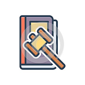 Color illustration icon for Ordinance, rescript and law