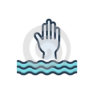 Color illustration icon for Overwhelm, swamp and submerge