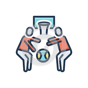 Color illustration icon for Plays, playing and game