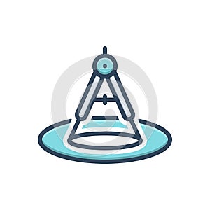 Color illustration icon for Precise, unspoiled and compass