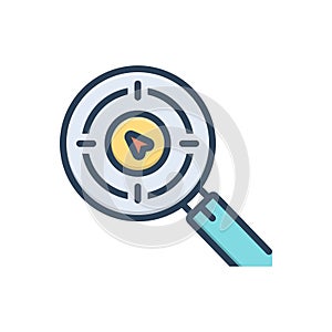 Color illustration icon for Predict, forecast and envision