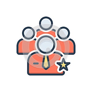 Color illustration icon for Preferential, personnel and staff