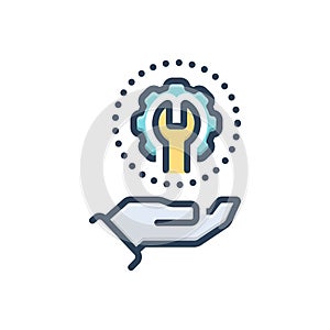 Color illustration icon for Provider, supplier and procurer